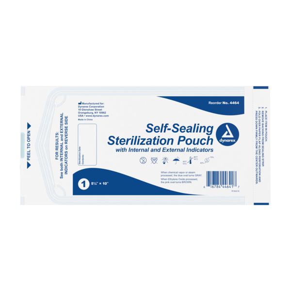 Dynarex Sterilization Pouches 5.25" x 7.5" 4463